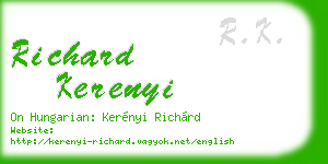 richard kerenyi business card