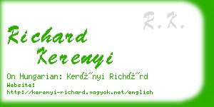 richard kerenyi business card